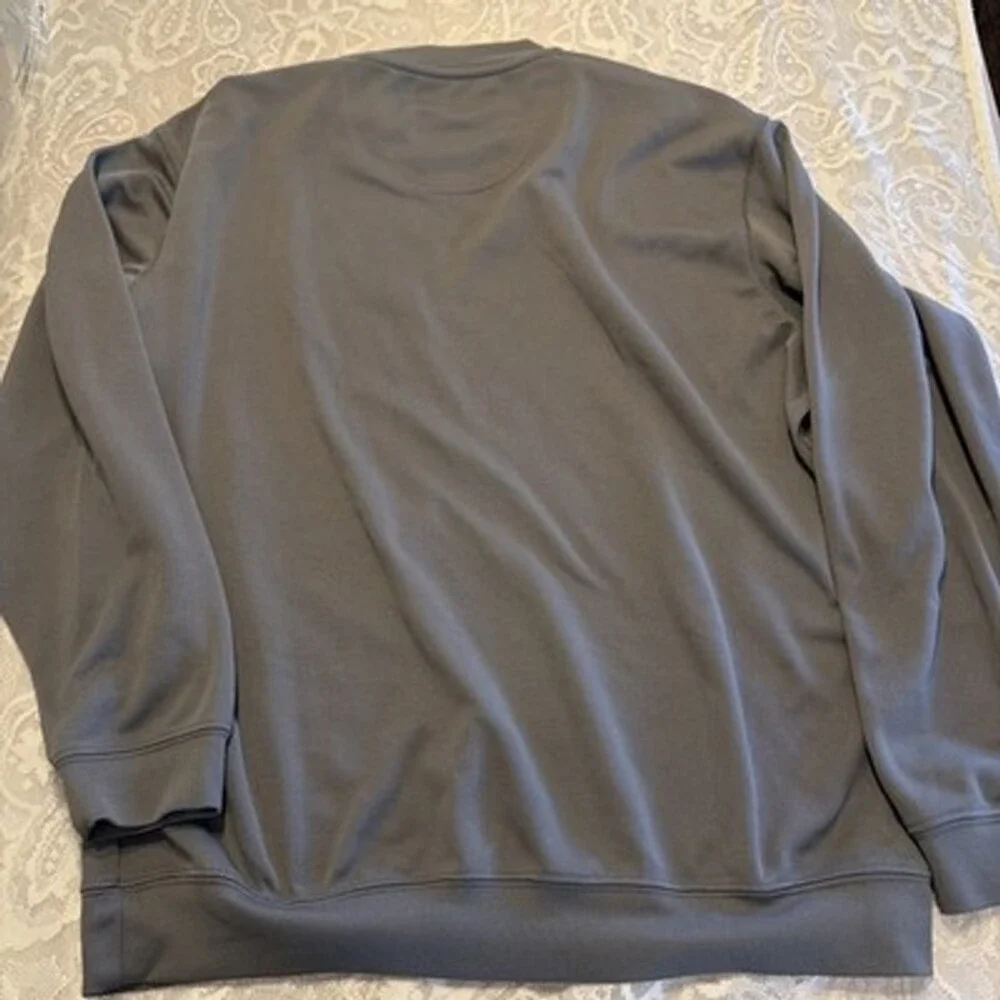 Pebble Beach Size L Men Performance Gray Long Sleeve Crew Neck Pullover Sweater